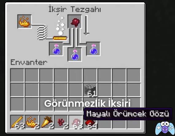 minecraft görünmezlik iksiri süre uzatma