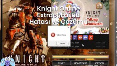 Knight Online Extract Failed Hatası